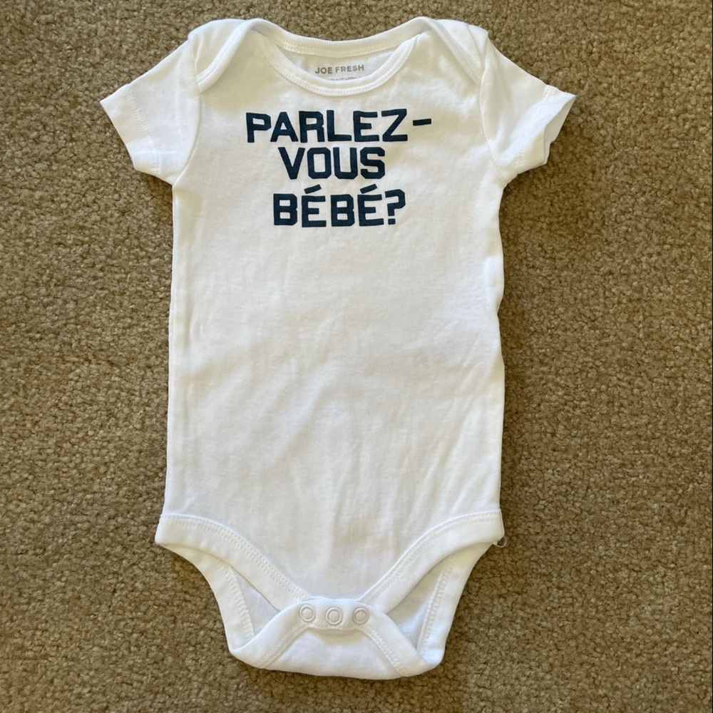 Joe Fresh Short Sleeve Bodysuit 3-6 Months